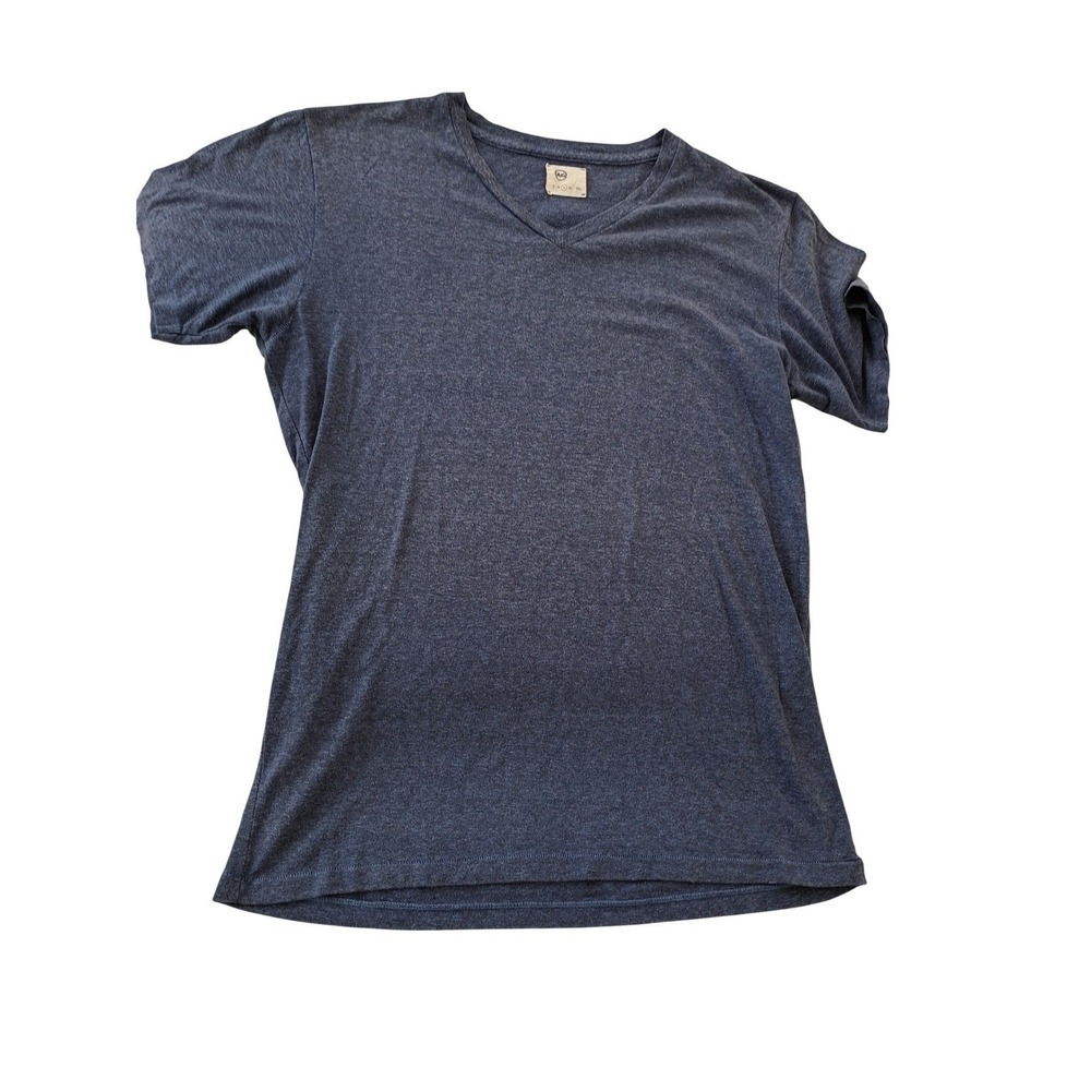AG Jeans‎ Heathered Blue V Neck Short Sleeve Cotton T Shirt Top Large